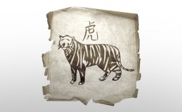 Tiger Zodiac icon, isolated on white background.